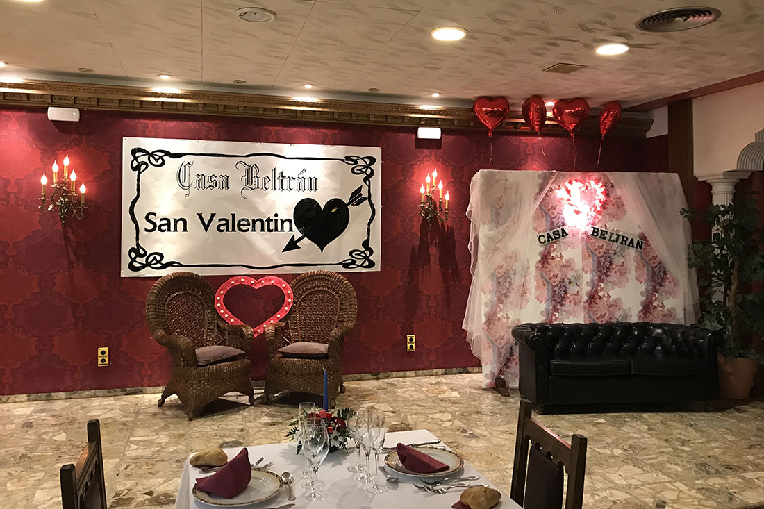 Cena de San Valentín Restaurante Casa Beltrán